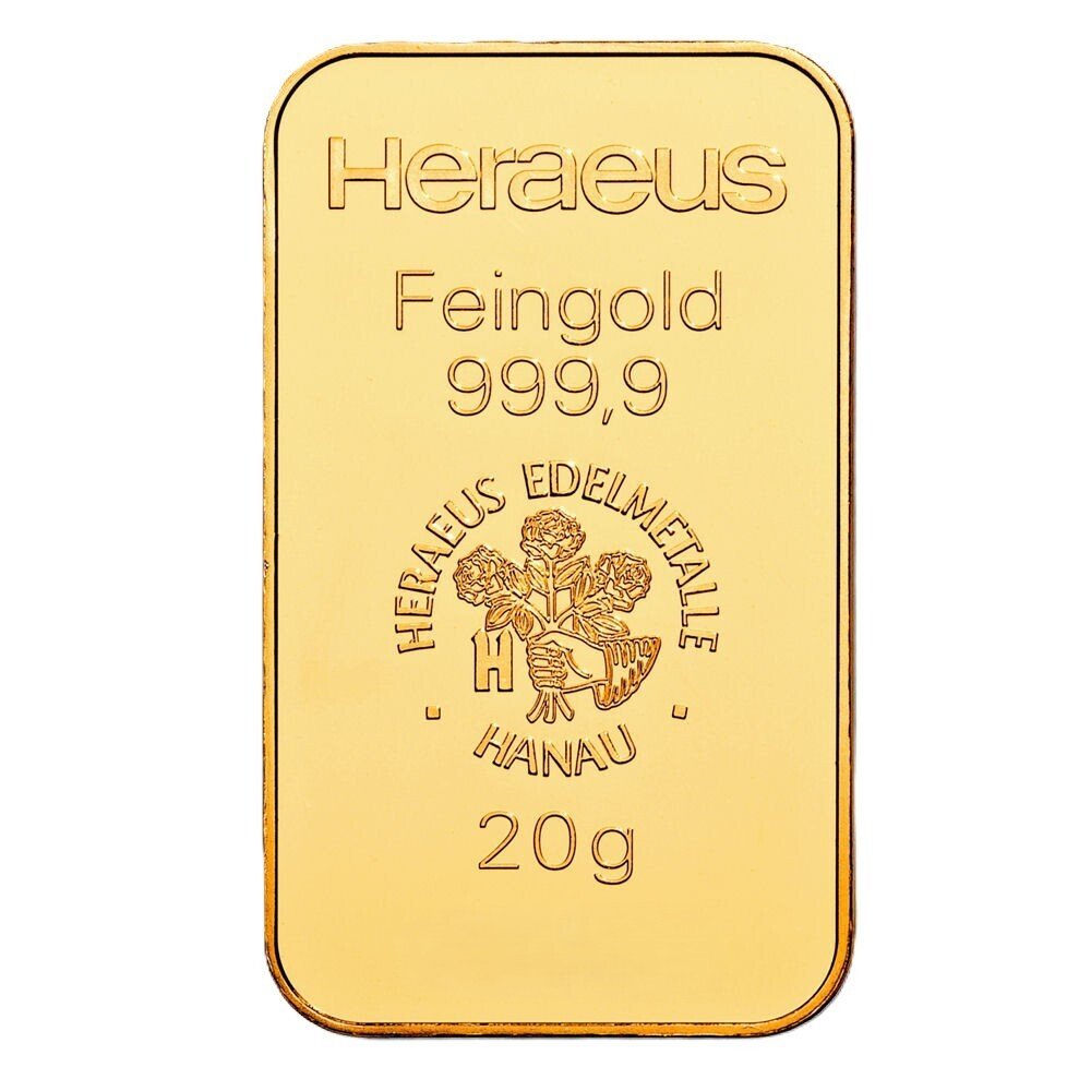 20 grams - Gold .999 - Heraeus - Sealed & with certificate #3.2