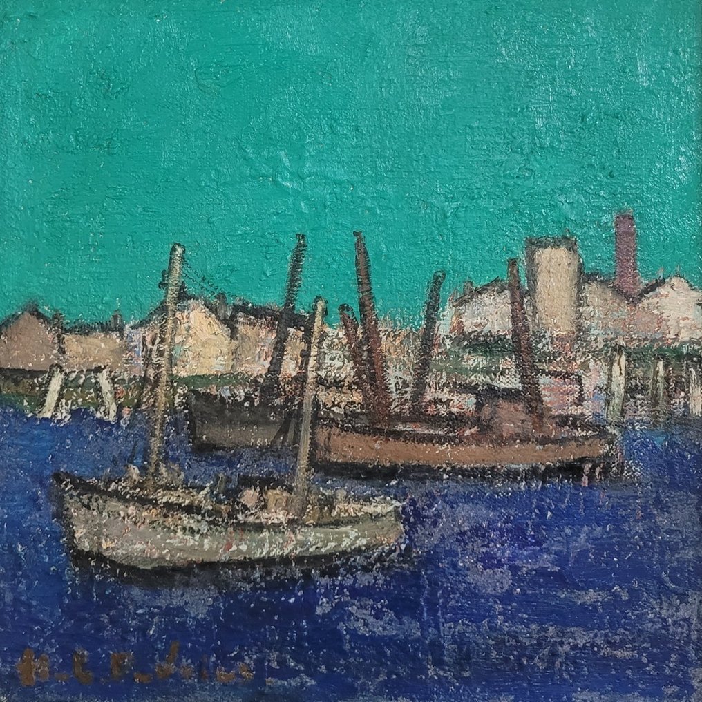 Hubert de Vries (1899-1979) - Vissershaven #1.0