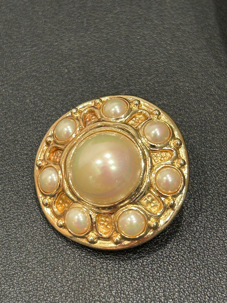 Christian Dior - 夾式耳環 鍍金 珍珠 - 珍珠 #1.0