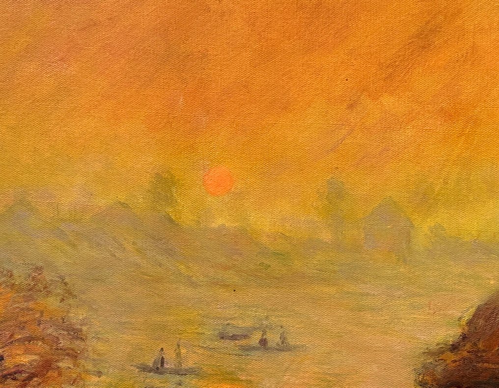 After Claude Monet - Sunset on the Seine at Lavacourt #3.2