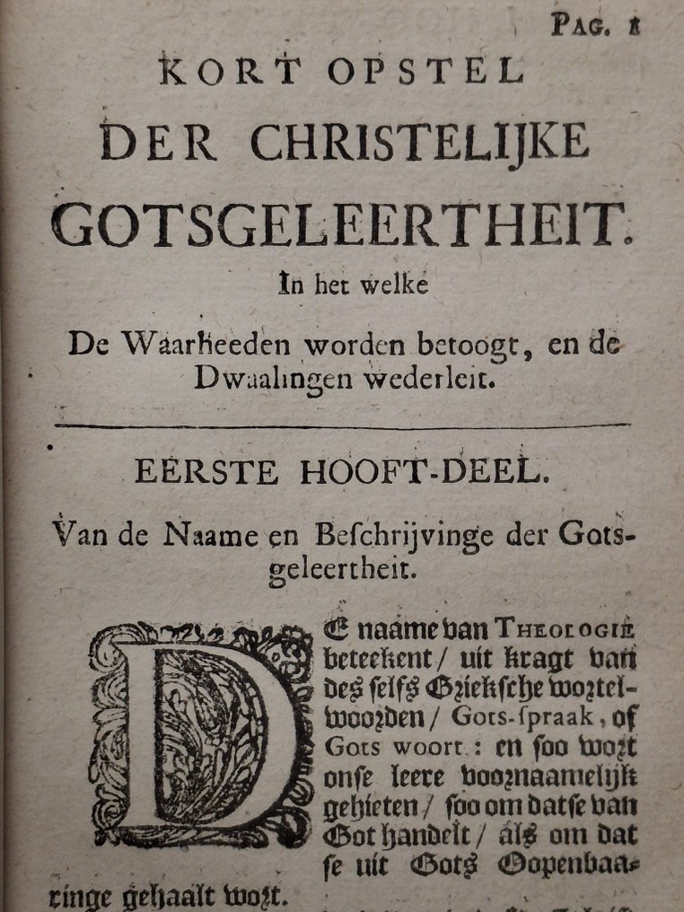Johannes a Marck - Kort opstel der Christene Gotsgeleertheit, tot leeringe der waarheden en weederlegginge der - 1714 #2.1