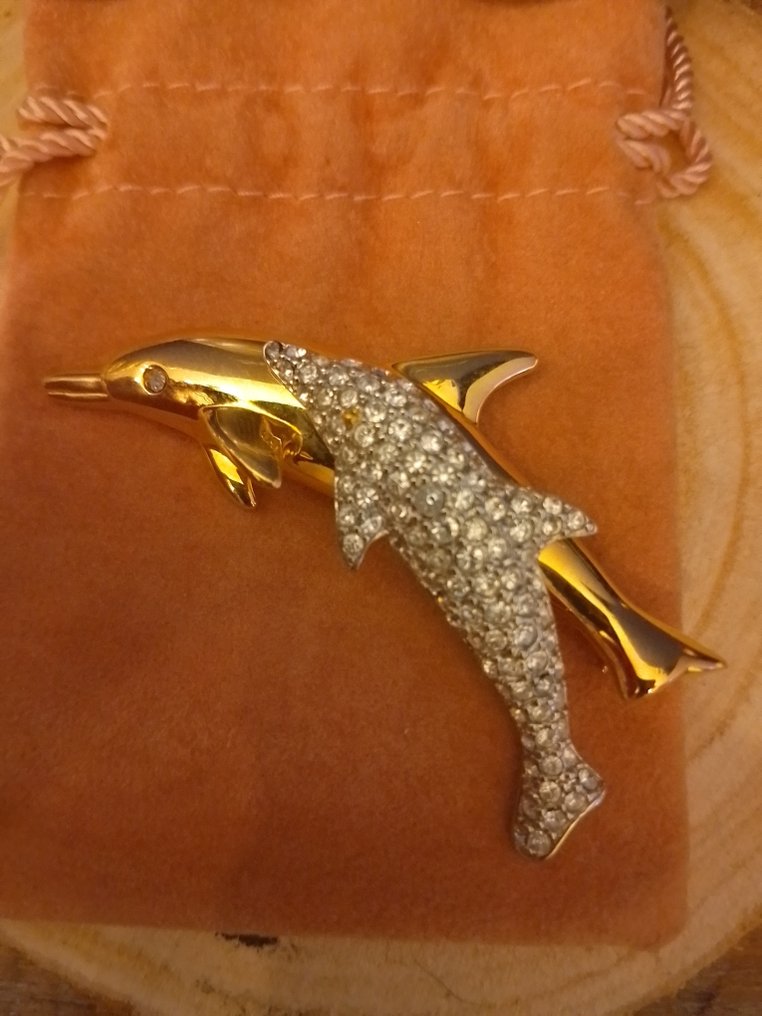 Swarovski - 雕像 - Broche dolfijnen limited edition - 水晶 #2.1