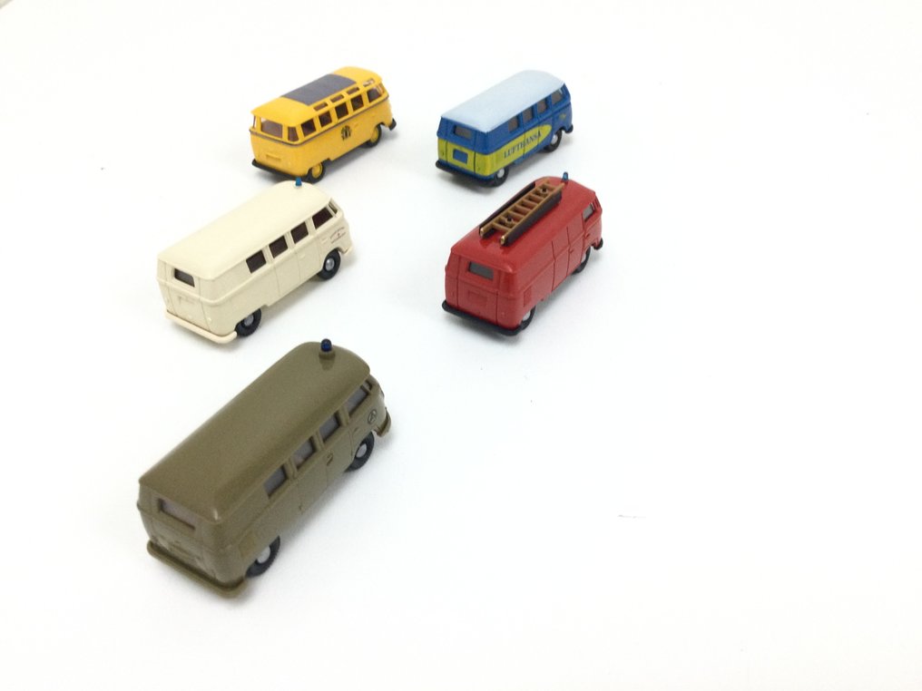 Brekina 1:87 - Modellauto (12) - Wunderschöne Modelauto's, darunter 10 Spijl VW Busjes. #3.2