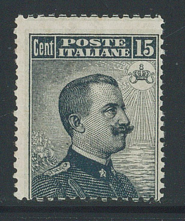 意大利王国  - 15 c. 灰色黑色 n. 86. #1.0