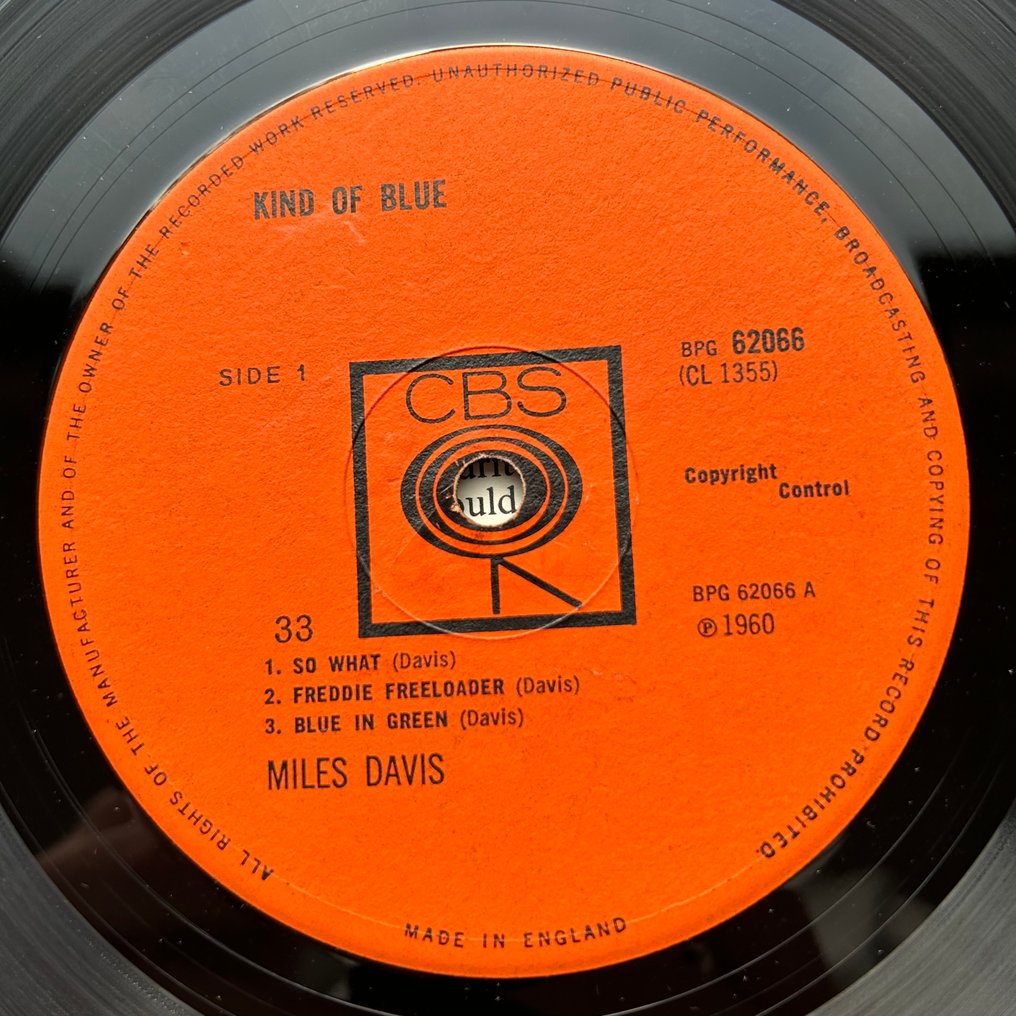 Miles Davis - Useita taiteilijoita - Kind of Blue (1st UK mono!) - Yksittäinen vinyylilevy - 1962 #3.2
