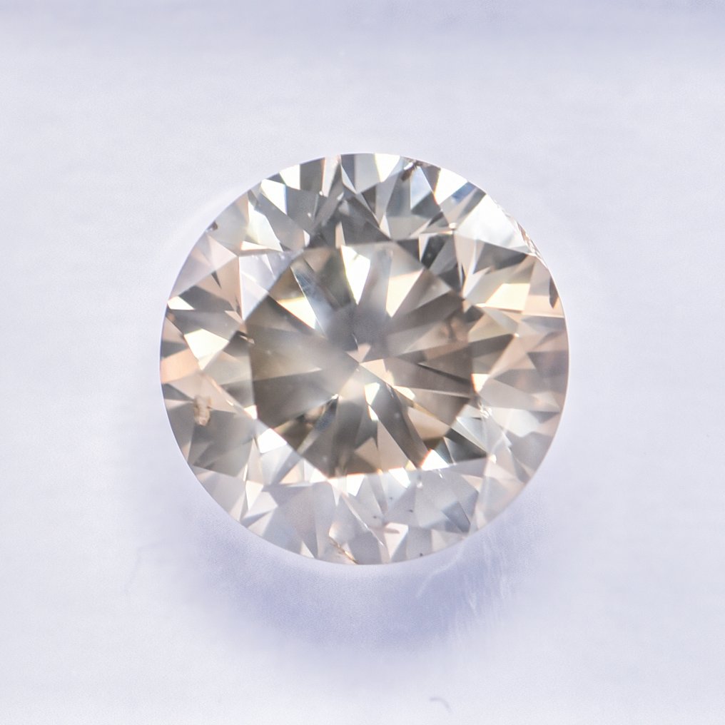 χωρίς τιμή ασφαλείας - 1 pcs Διαμάντι (Φυσικού χρώματος) - 1.71 ct - Στρογγυλό - Fancy Πρασινωπό, Καφετί Κίτρινο - SI1 - International Gemological Institute (IGI) - ΒΓ #2.1