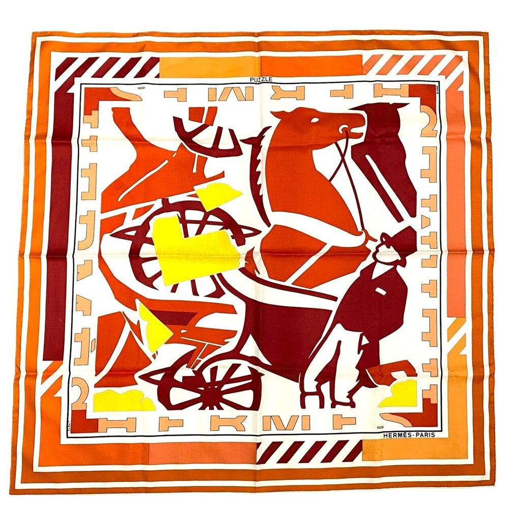 Hermès - CARRE 70 (PUZZLE) 100%COTTON - Scarf #1.0