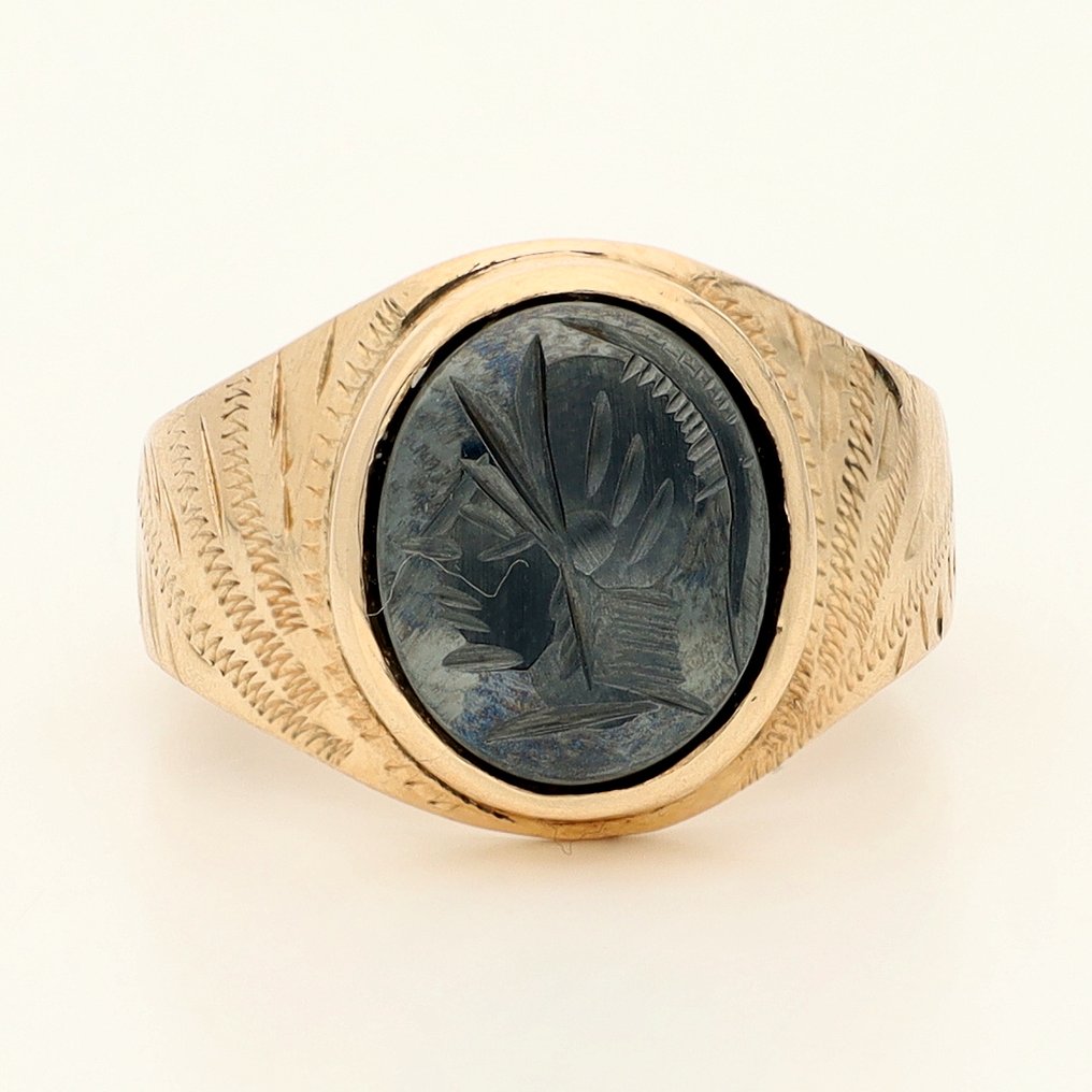 戒指 - 14 克拉 黃金 - 血液 #1.0