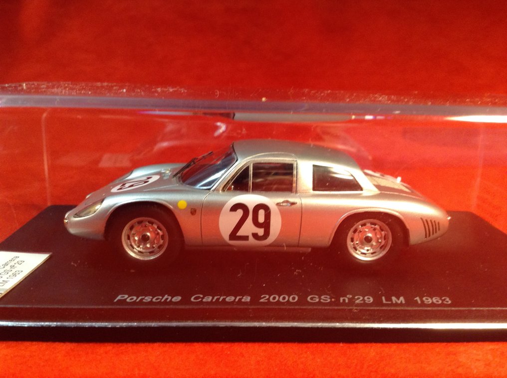 Spark 1:43 - 模型赛车 - ref. #S1967 Porsche 356 B 2000 GS Carrera GT Le Mans 1963 #29 Koch/Godin de Beaufort - 优质限量版,如今难得一见 #1.0
