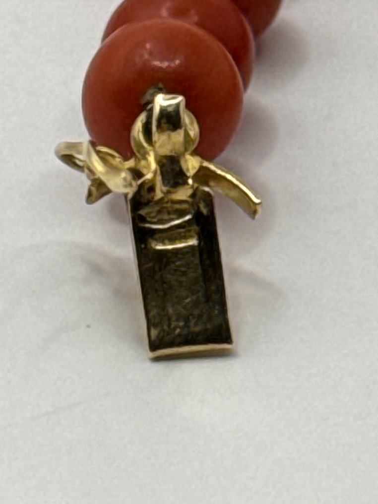 项链 - 18K包金 黄金 珊瑚 - 珊瑚 #1.0