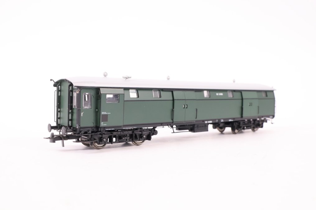 Artitec H0 - 20.241.01 - Modelltog godsvogn (1) - D 6061 olivengrønn Stalen D - NS #4.3