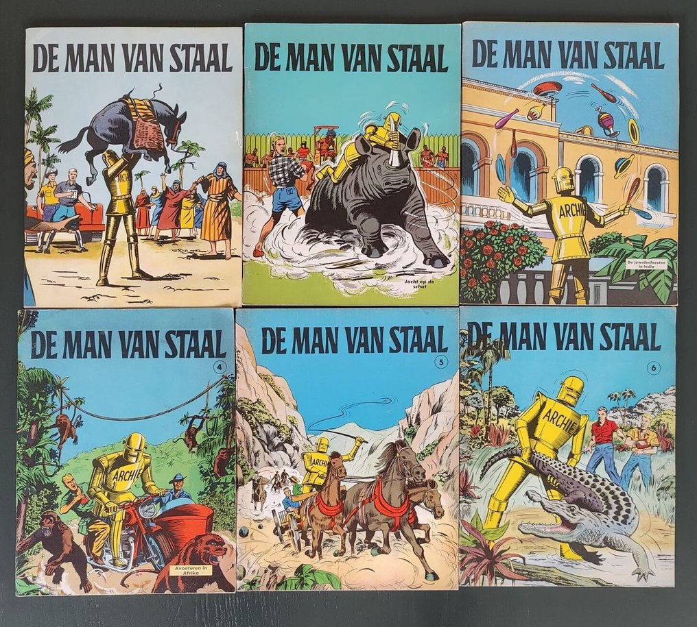 Archie de man van staal - Complete eerste reeks SC - 7 Album - 1962/1969 #1.0