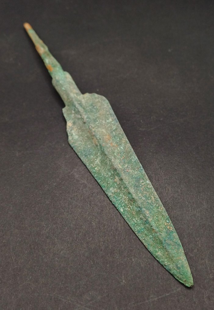Bronzezeit Bronze Große Pfeilspitze - 147 mm  (Ohne mindestpreis) #1.0