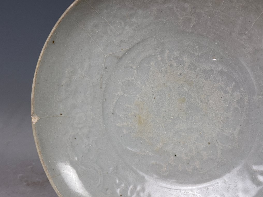樞府瓷白釉印花盘（Lot.s0144） - 瓷, 陶瓷 - 中国 - 元-明朝 #4.3