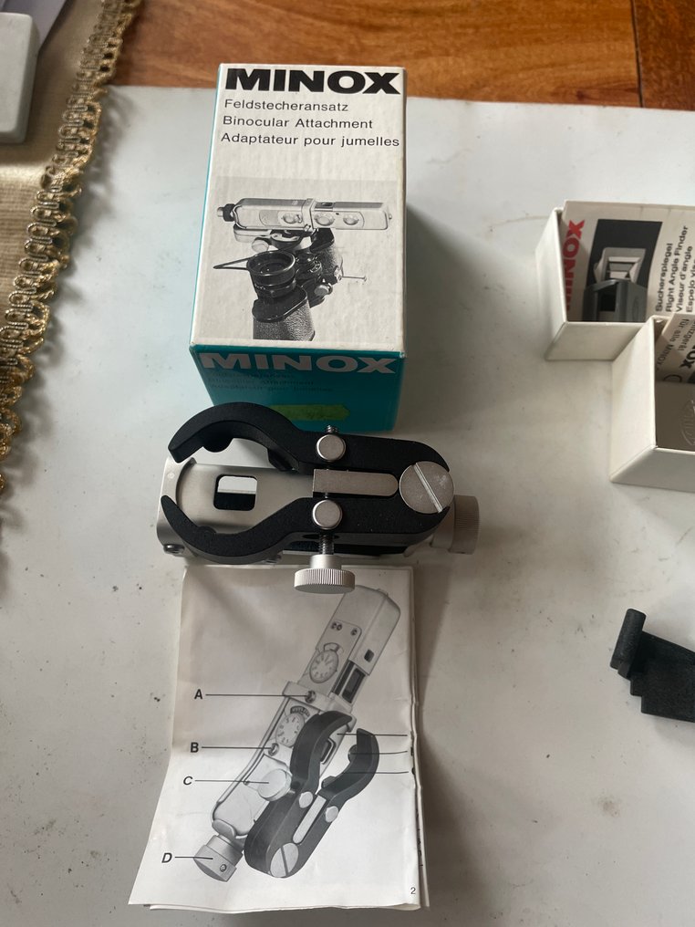 Minox A / B / C / uchwyt do lornetki + lampa błyskowa + wizjer katowy Spioncamera #4.3