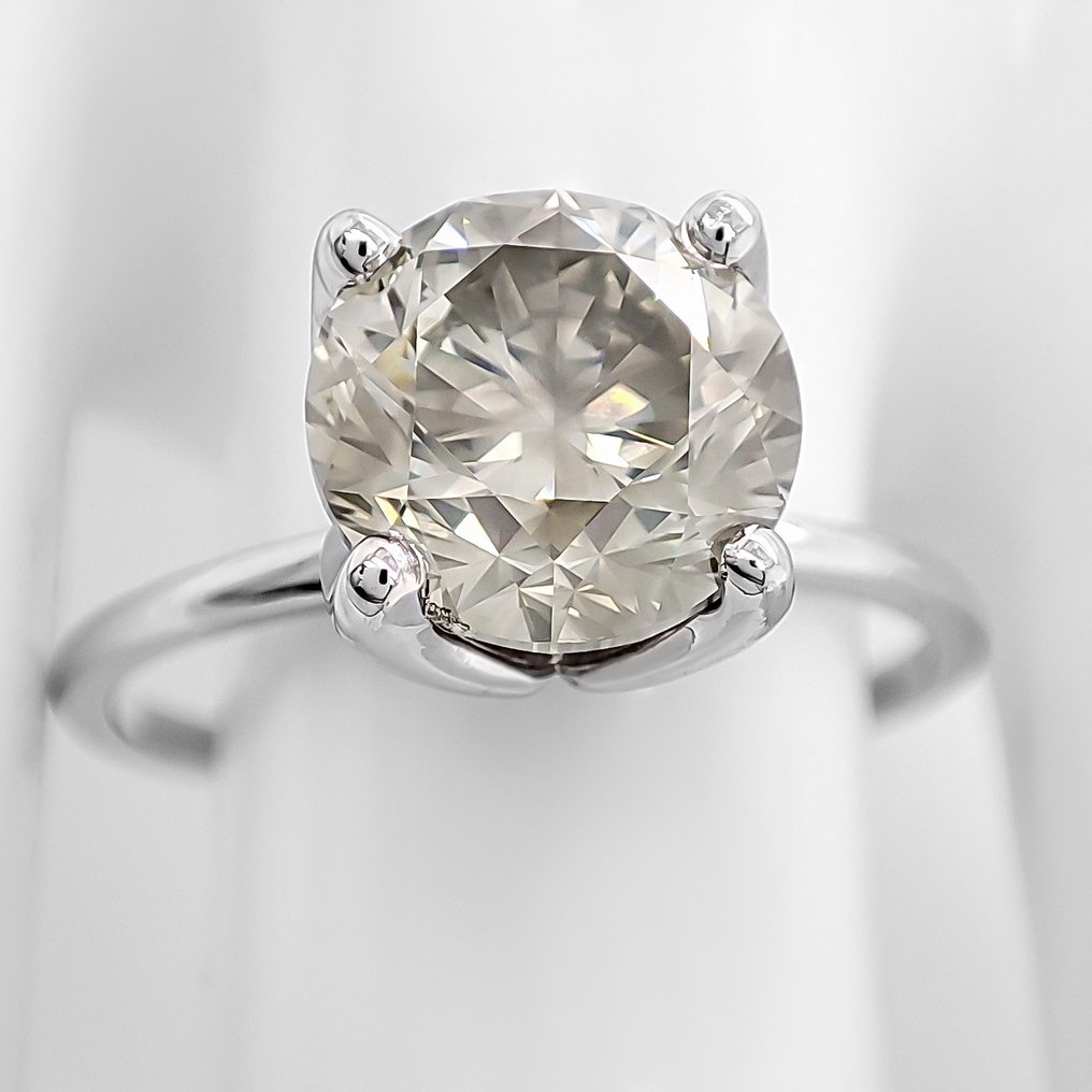 沒有保留價 - 戒指 - 14 克拉 白金 -  2.53ct. tw. 鉆石 (天然彩色) - IGI 证书 #1.0