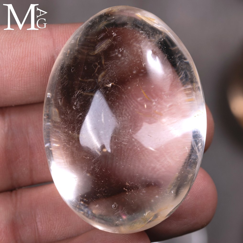 Selection of Natural Quartz – Palm Stones for Reiki and Energy Massage - Height: 55 mm - Width: 55 mm- 815 g #2.1