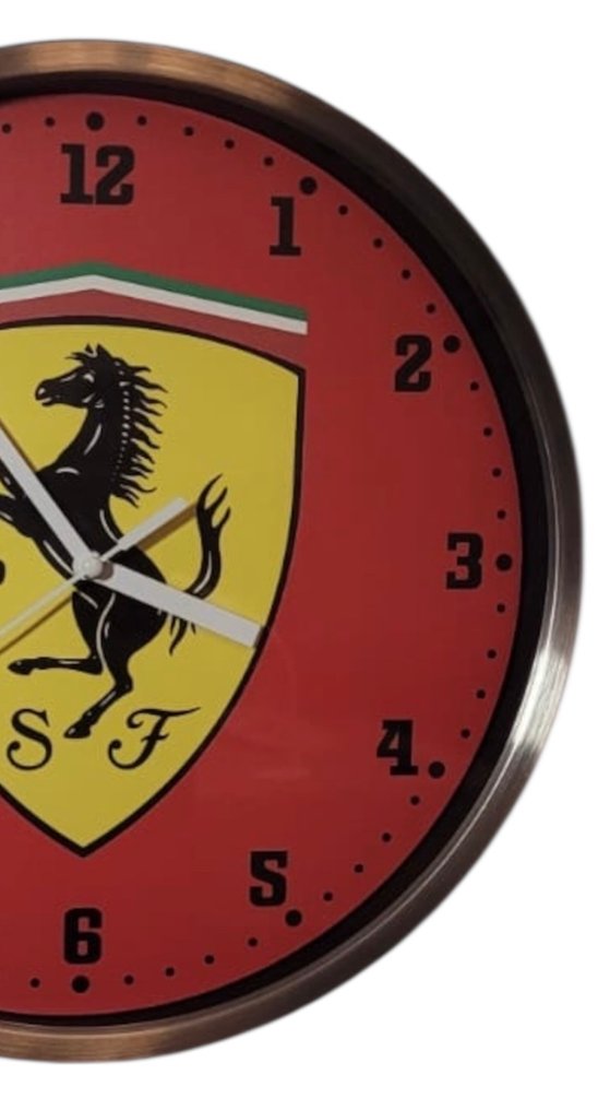 Väggklocka -   inox, Glas - 2020+ - Ferrari #3.2