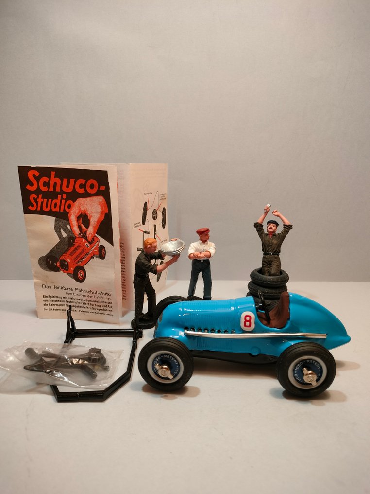 Schuco - Mercedes 1050 Albastru - Mașinuță  wind up #2.1
