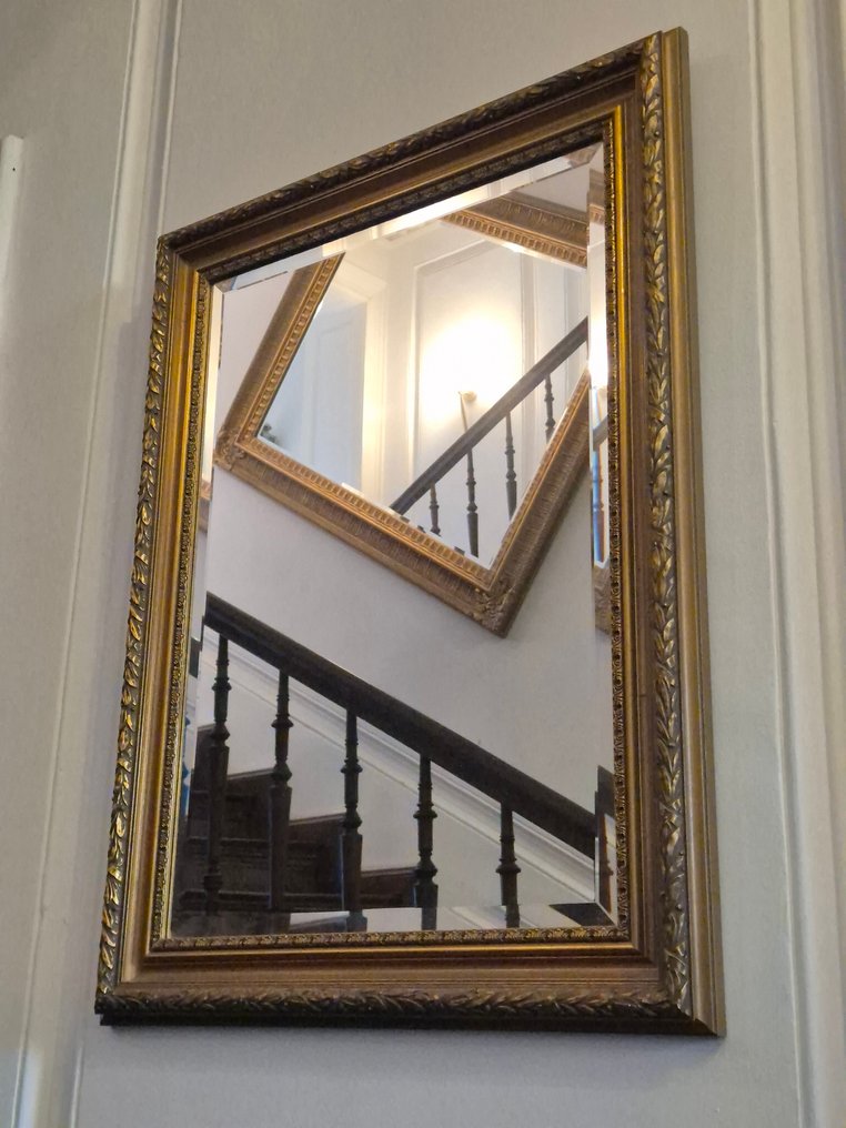 Barockstil-Wandspiegel – großer, reich verzierter Rahmen in Goldfassung - 镜子  - 玻璃 #1.0