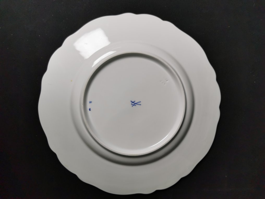 Meissen - Cipolla blu - 7 Piatti piani con D. 27cm - 1. Wahl - XX secolo - 碟 (7) - 瓷器 #3.2