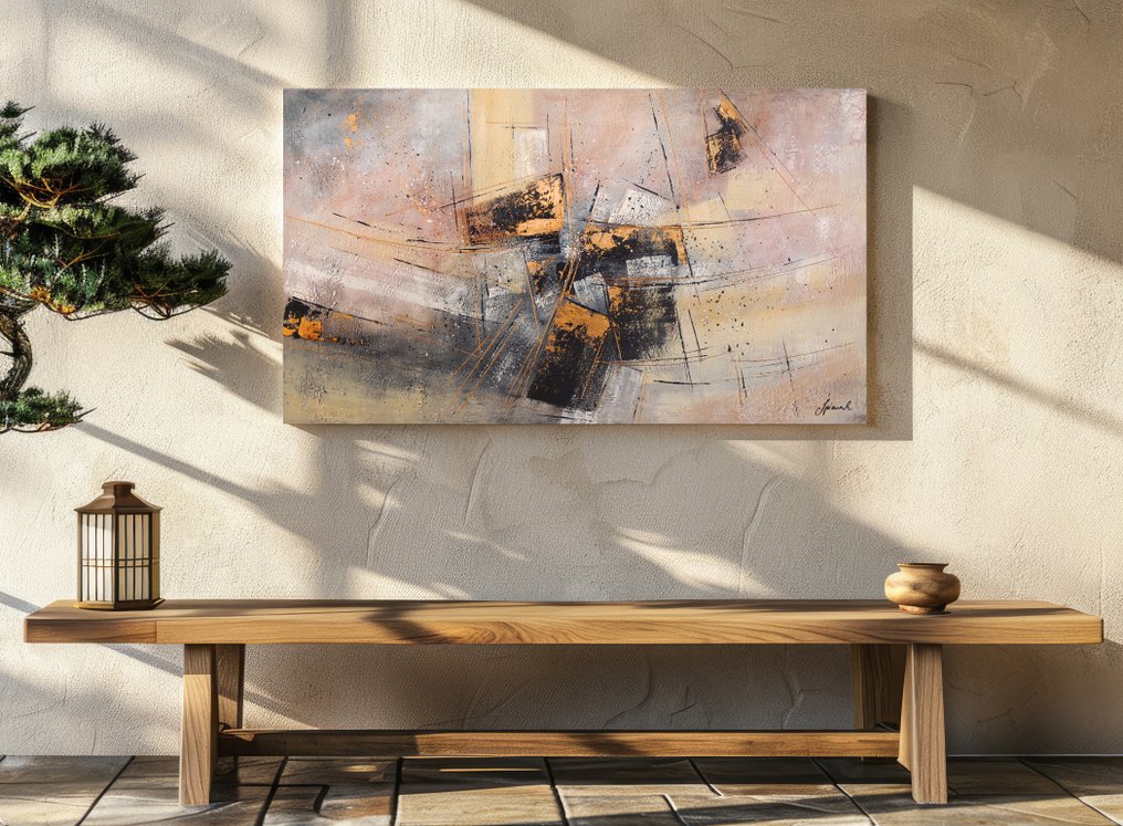 Monika Spiewak - Abstract - XXL - Oil Painting Stretched On The Frame - Ready To Hang - 1/1 Unique Piece #1.0