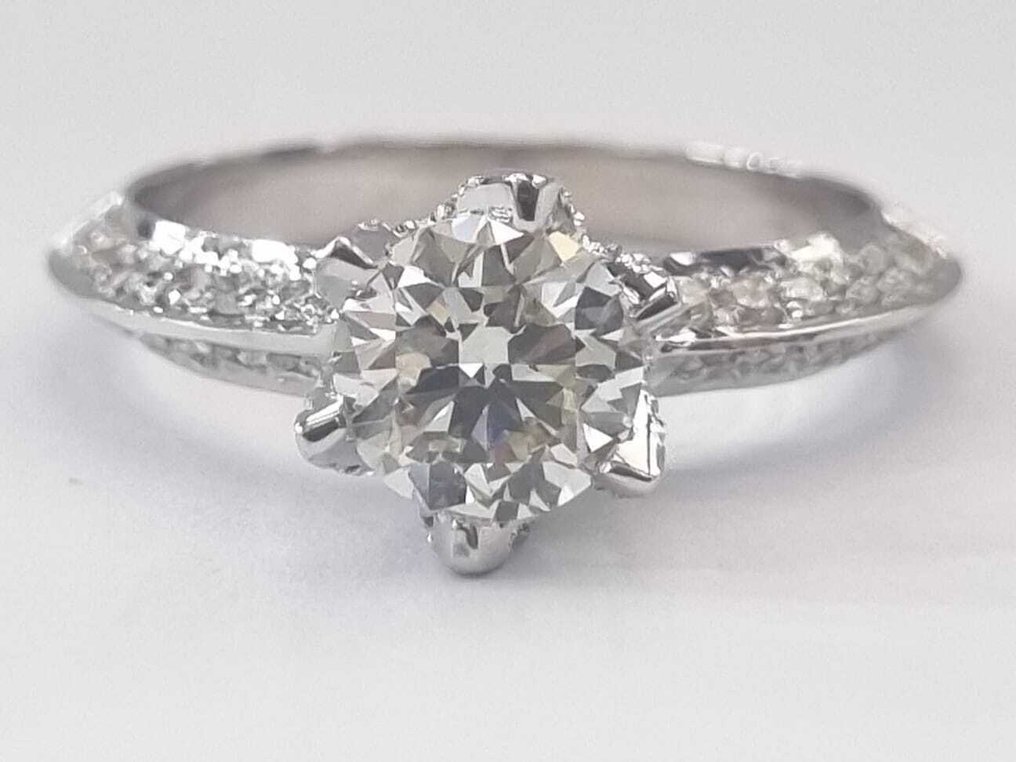 Cocktail戒指 - 18 克拉 白金 -  1.45ct. tw. 鉆石 (天然) - 鉆石 #4.3