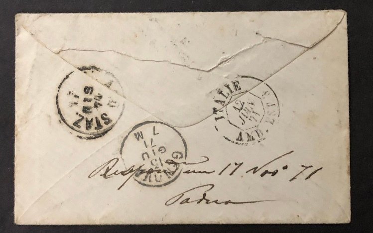 比利时 1870/1871 - 比利时 30 分 1871 信封 布鲁塞尔 征税 意大利 热那亚 #1.0