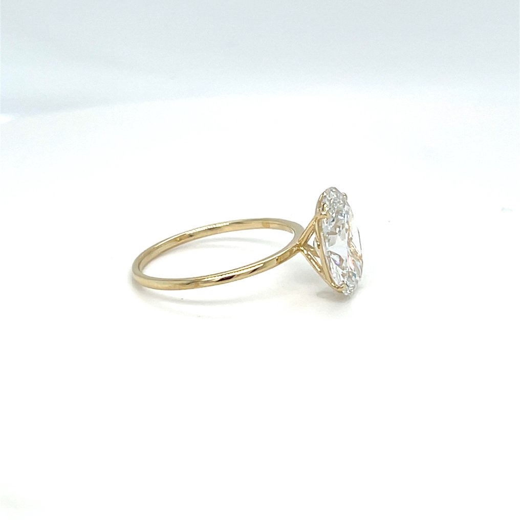 Nincs minimálár - Gyűrű - 14 kt. Sárga arany - 3.03ct. tw. Gyémánt (Laboratóriumban előállított) #3.2