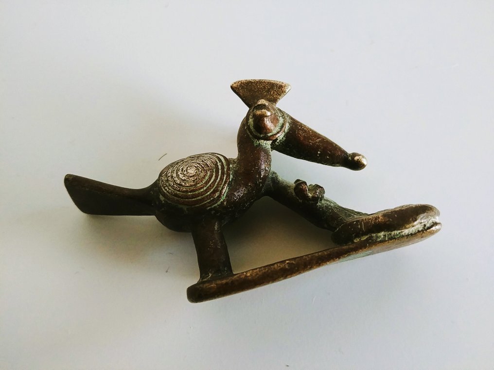 Akan-kultaan liittyvä eläinmuotoinen punnus  - Ghana - 1960-1970  #4.3