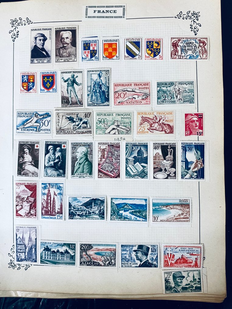 法國  - 法国收藏在相册页上 #1.0