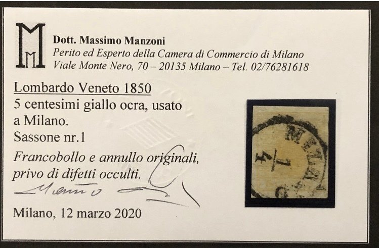 Austria 1851/1856 - Austria Lombardo Veneto 5 Cent 1850 molto bello #1.0