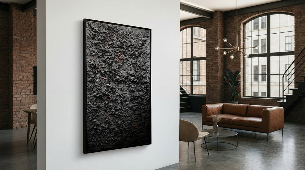 Jacopo Mattia Alegiani - Walls Seires - 1997 - Work already strached and frame - ready to hang ! #2.1