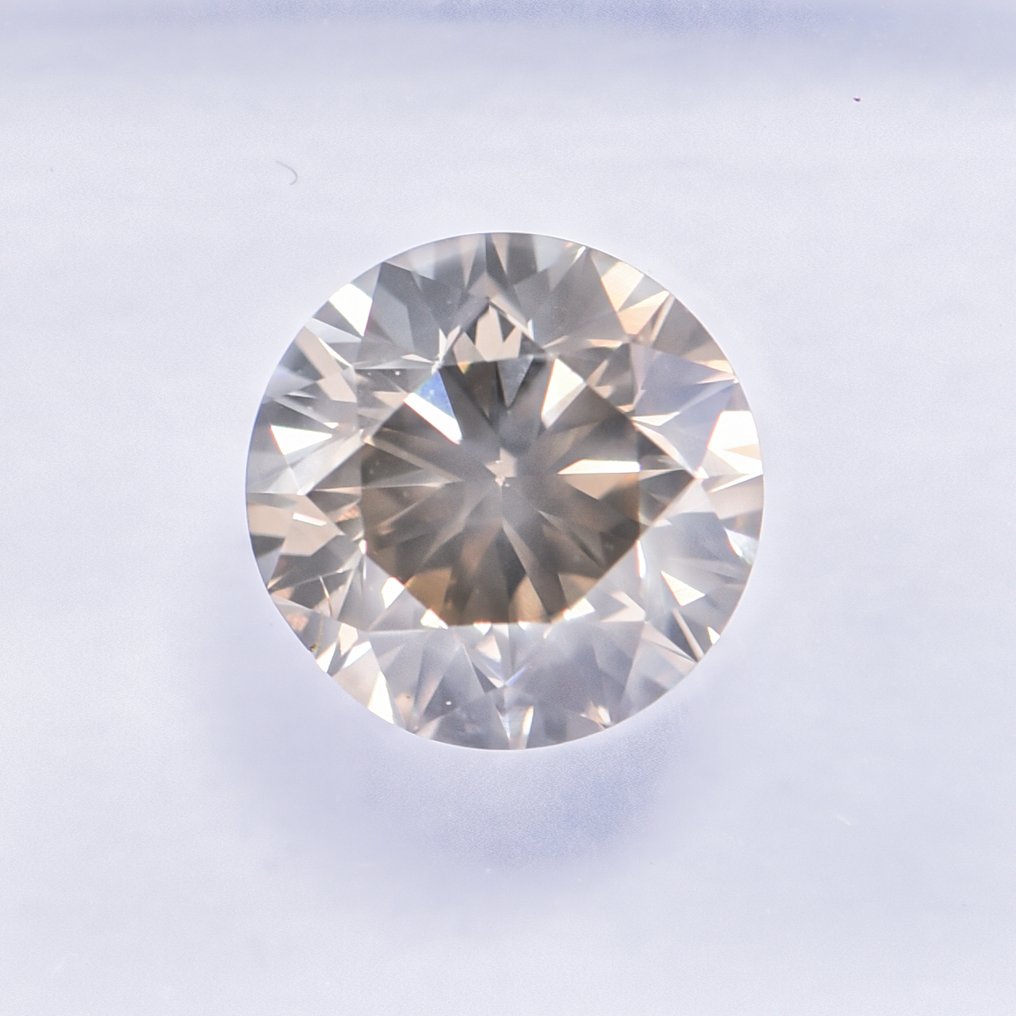 没有保留价 - 1 pcs 钻石  (天然色彩的)  - 1.01 ct - 圆形 - Fancy 稍帶棕色的, 稍帶綠色的 黄色 - SI2 微内含二级 - 国际宝石研究院（IGI） - VG #1.0