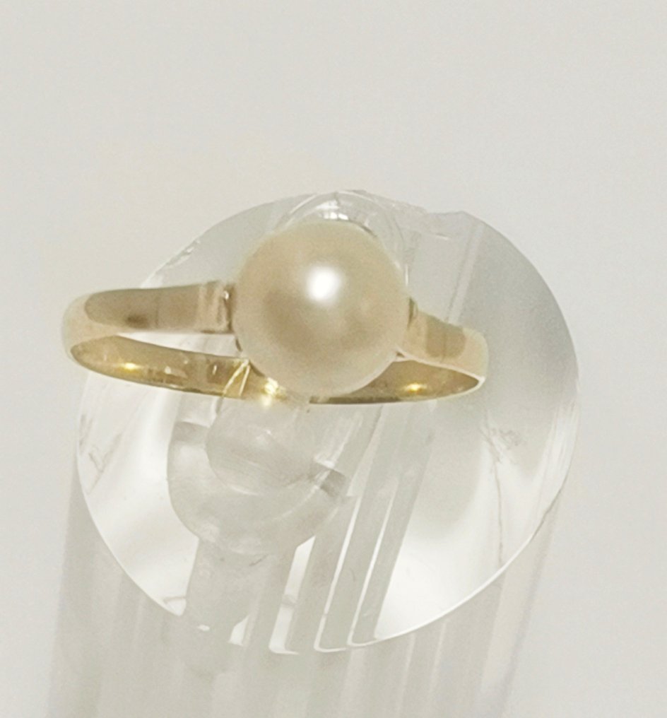 没有保留价 - 戒指 - 18K包金 黄金 珍珠 #1.0
