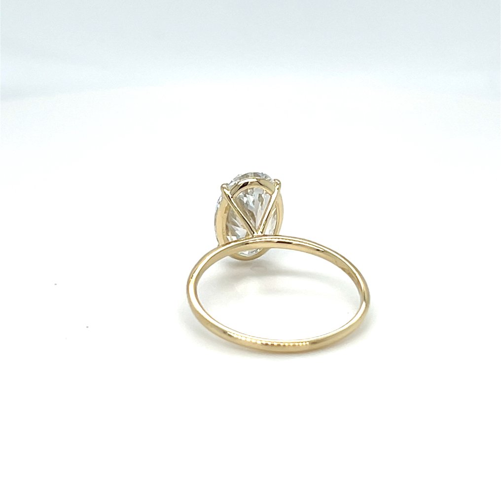 Nincs minimálár - Gyűrű - 14 kt. Sárga arany - 3.03ct. tw. Gyémánt (Laboratóriumban előállított) #4.3