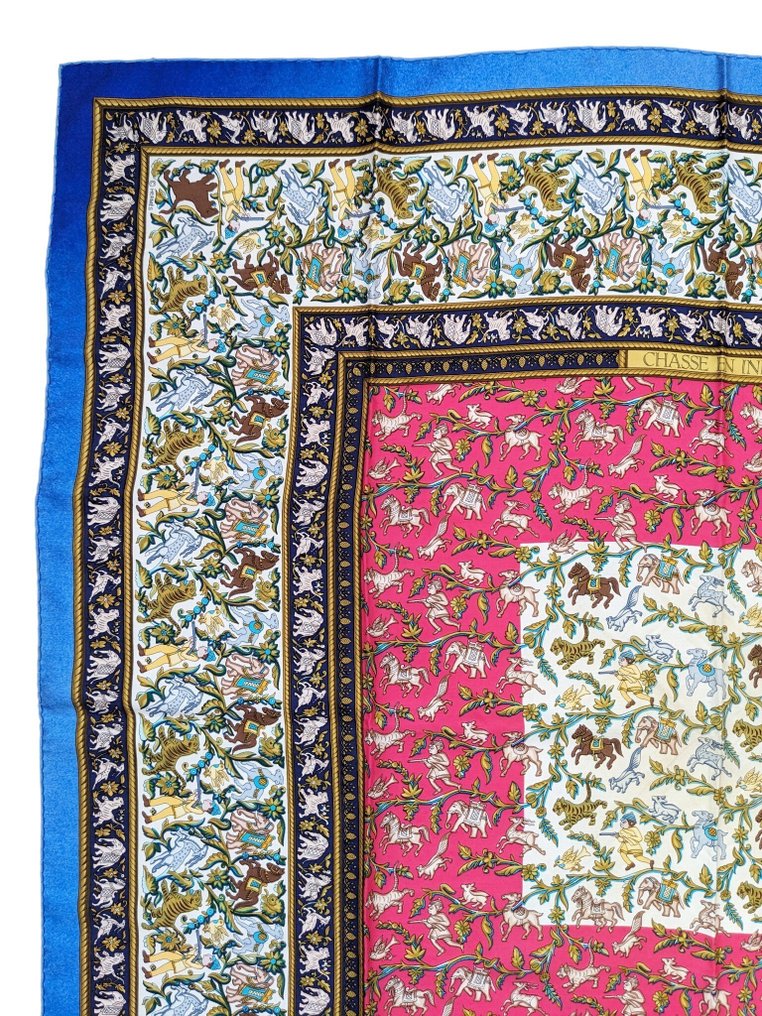 Hermès - "CHASSE en INDE" SILK Carre 90 - Écharpe #1.0