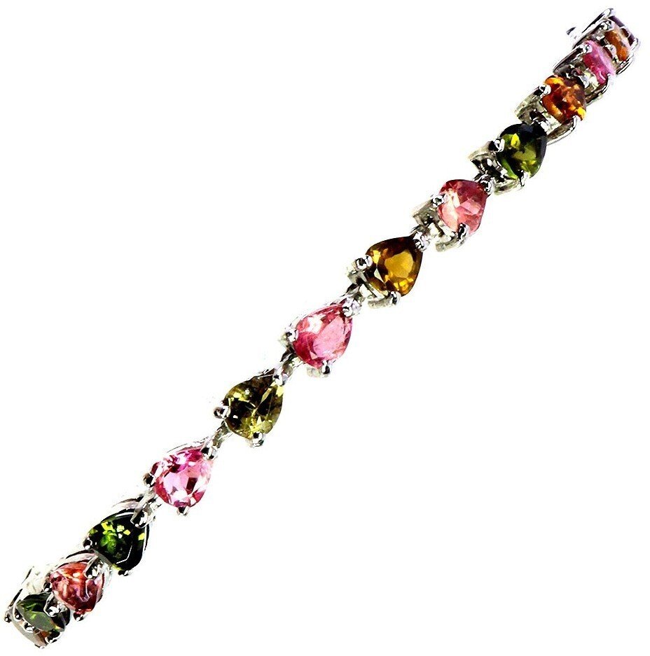 No reserve price - Bracelet Silver Tourmaline #4.3