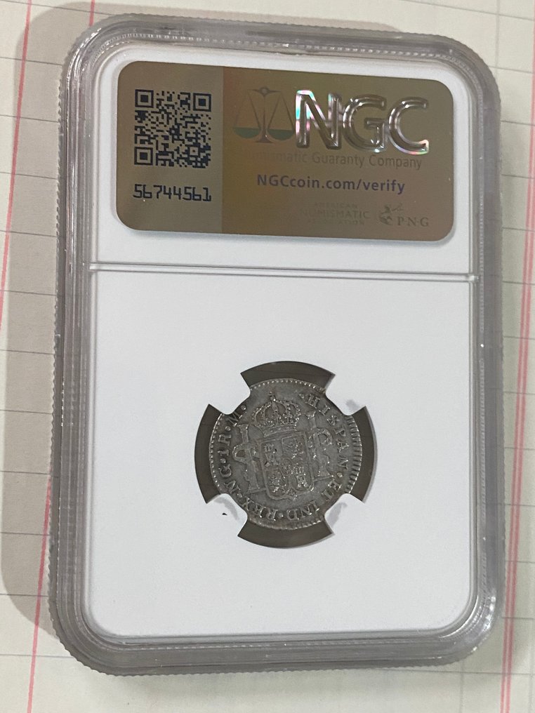 Spanien. Ferdinand 7.. 1 Real 1821 Guatemala RM #4.3