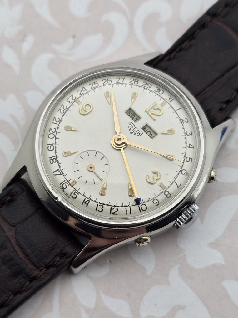 Heuer - Triple Calendar - Cal. AS 1302 - Bumper - Zonder minimumprijs - Heren - 1950-1959 #3.2