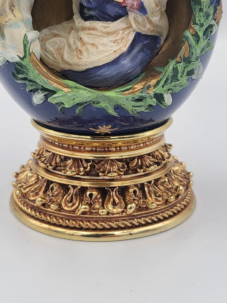 Το Franklin Mint - Οίκος Fabergé - Αυγό Συλλέκτη - Η Ευαγγελίστρια - Gold plated, Πορσελάνη - 1990-2000 #1.0