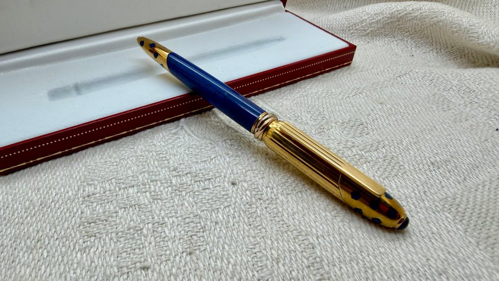 Cartier - Panthère Limited Edition Deep Blue Lapis Lazuli - 滚珠笔 #4.3