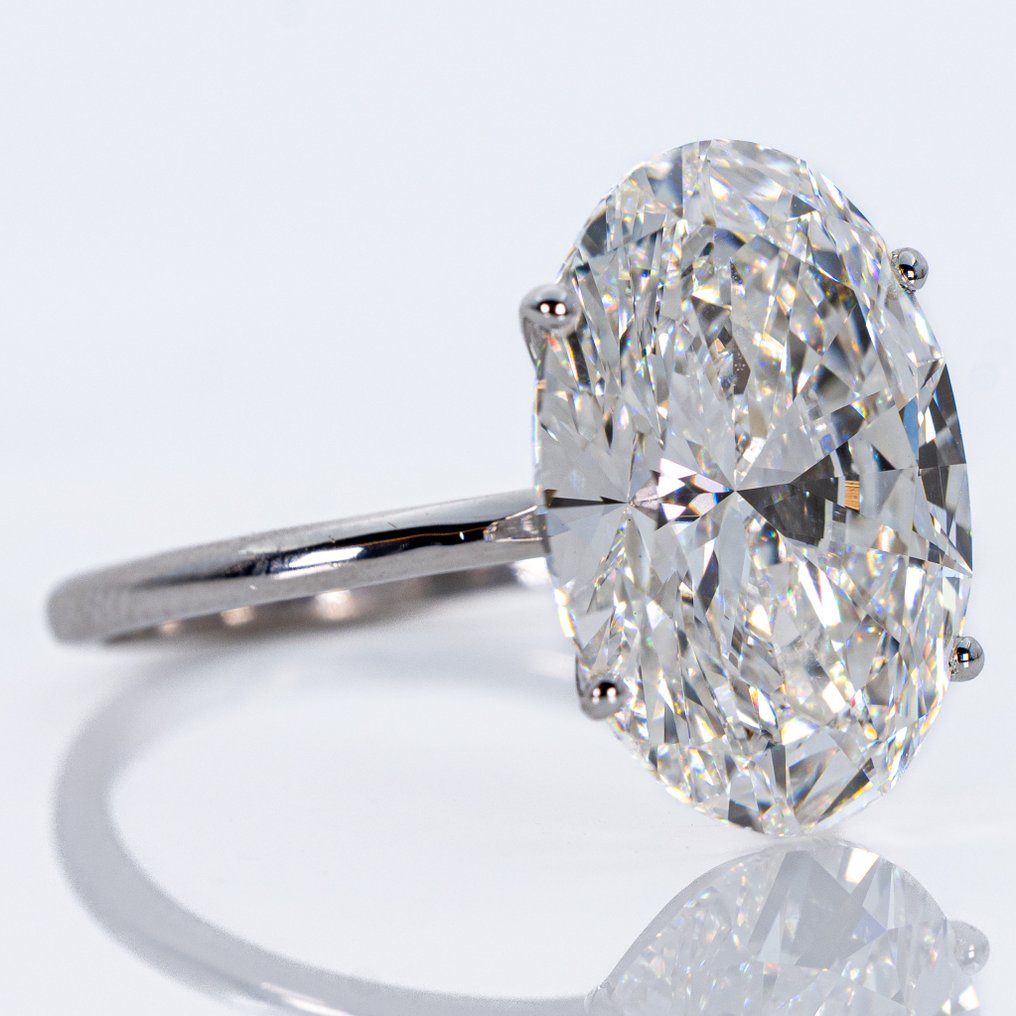 Nincs minimálár - Jegygyűrű - 18 kt. Fehér arany - 9.69ct. tw. Gyémánt (Laboratóriumban előállított) - F VVS2 IGI #4.3