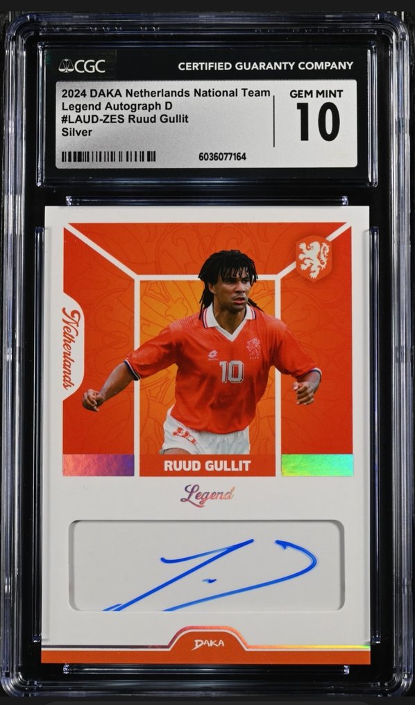 2024 DAKA Netherlands National Team Ruud Gullit Κάρτα με αυτόγραφο, Περιορισμένη έκδοση - CGC 10 - 1 Graded card #1.0
