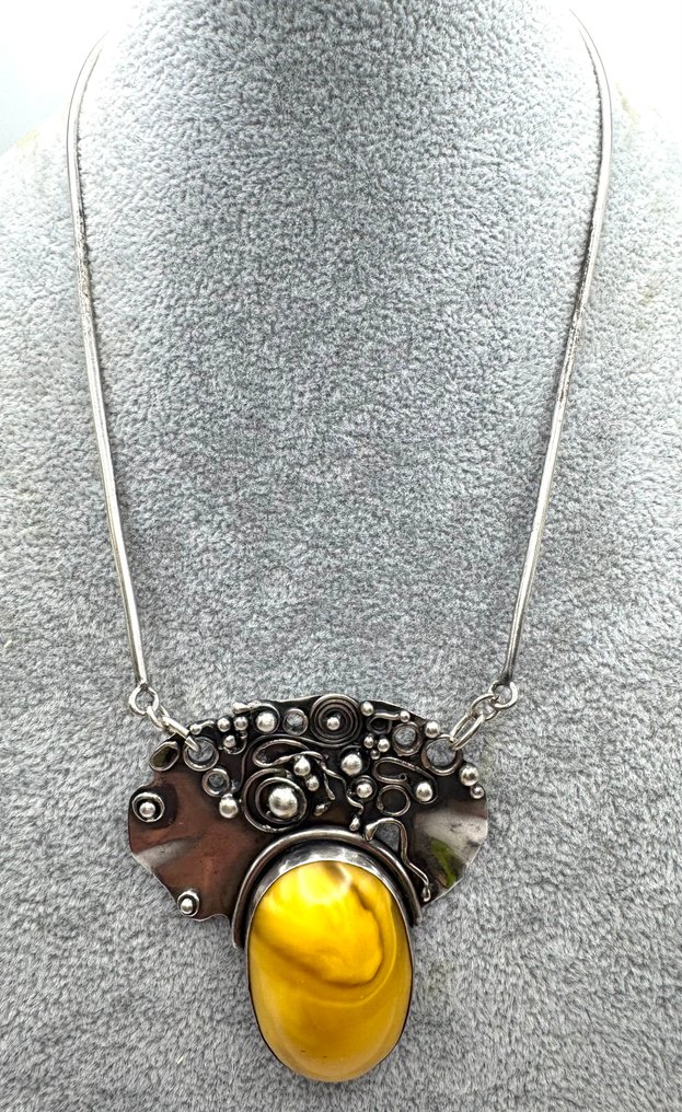 Sem preço de reserva - Corrente Prata Âmbar #1.0