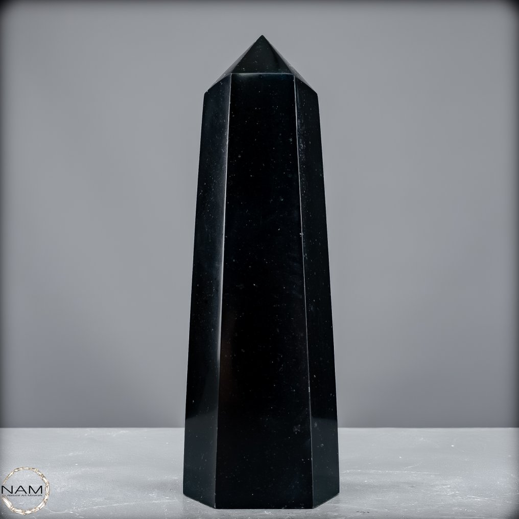 Φυσικός μαύρος οβελίσκος τουρμαλίνης Φύλακας της δύναμης και καθαρότητας, από τη Βραζιλία.- 1446.69 g #3.2