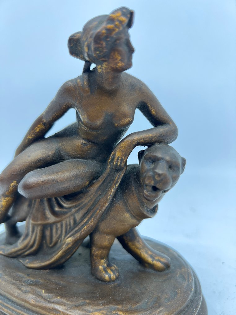 Sculpture, Ariadne op de panter - 15 cm - Plaster - 1920 #4.3