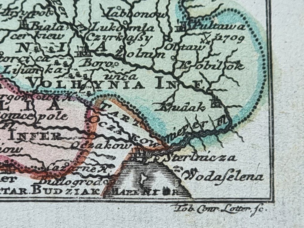 Polonia, Lituania - Mappa; Tobias Conrad Lotter (1717-1777) - Lobeck Tobias (notizie 1730-1750) - "POLONIA REGNUM. Ducatusq Magnæ LITHUANIÆ" - 1721-1750 #2.1