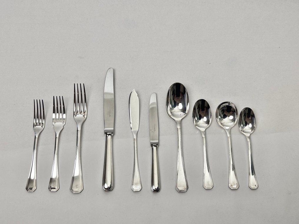 Christofle - Luc Lanel - Servizio di posate (119) - America - Placcato argento - Refined Dining #2.1