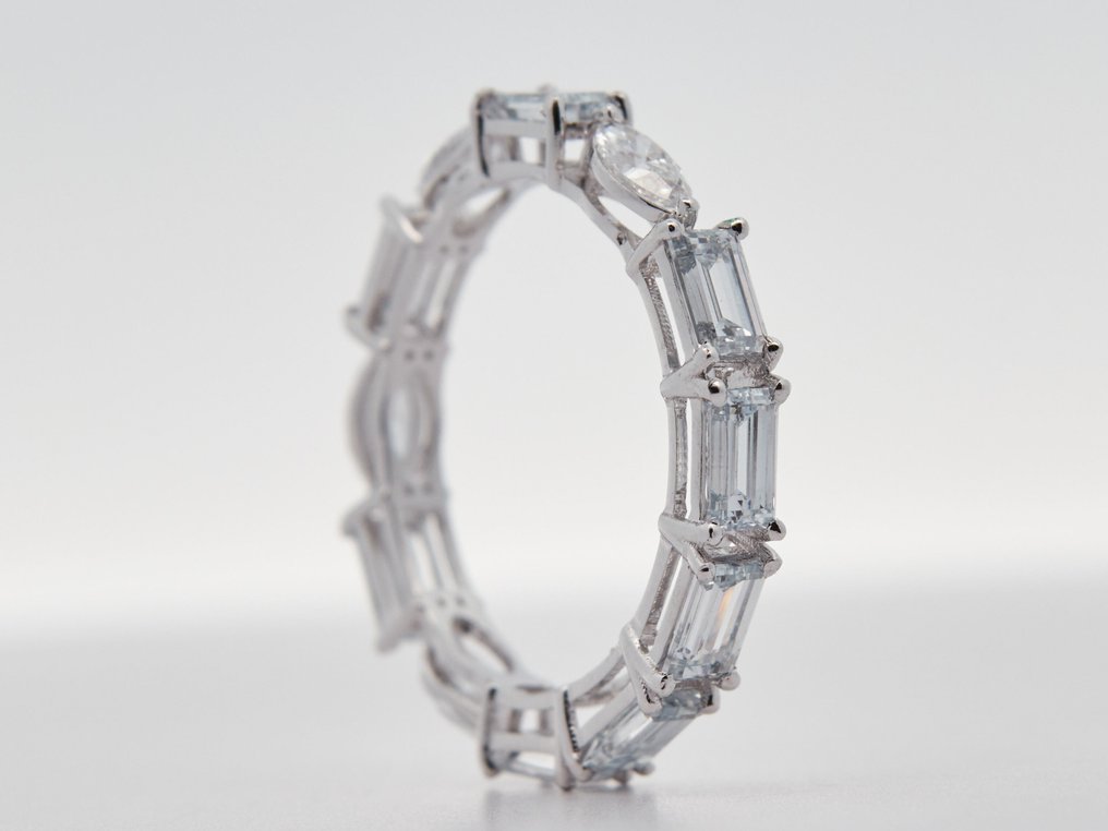 Zonder minimumprijs - Ring - 14 karaat Witgoud -  2.50ct. tw. Diamant (Lab-grown) #1.0